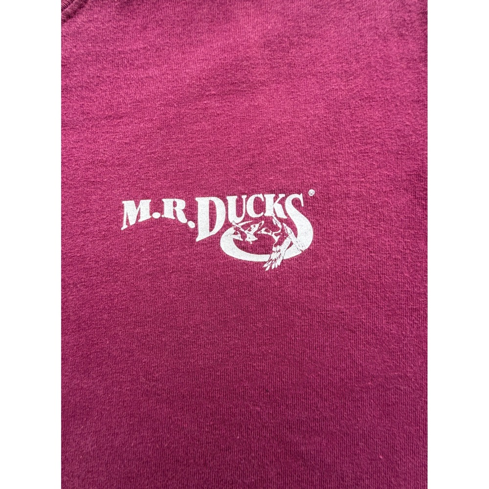 Vintage M.R. Ducks T-Shirt Maroon Gildan Ultra Cotton 2005 Graphic Tee Large
